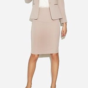 EXPRESS High Waisted Striped Clean Pencil Skirt